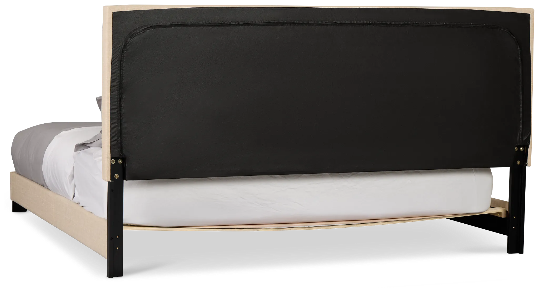 Flagler Beige Uph Panel Bed