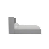 Captiva Delray Light Gray 48" Upholstered Shelter Bed