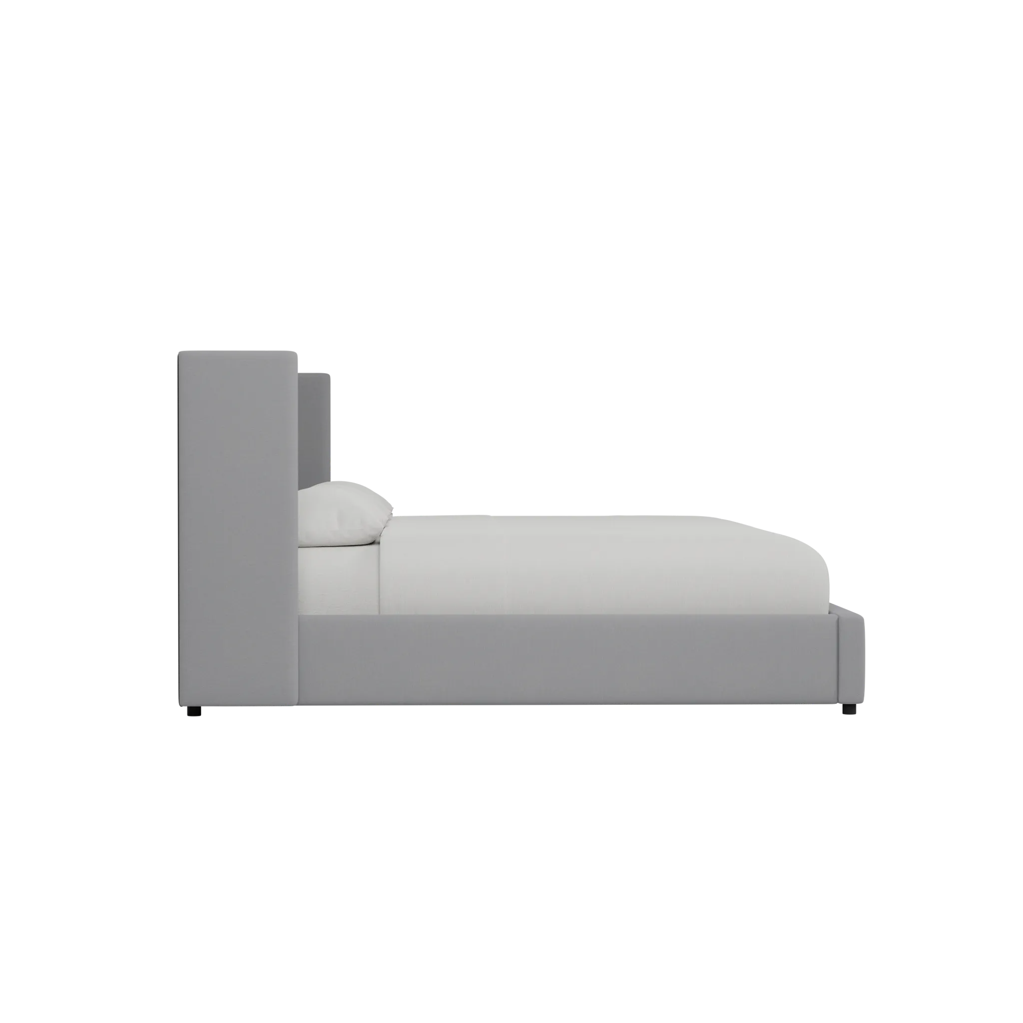 Captiva Delray Light Gray 48" Upholstered Shelter Bed