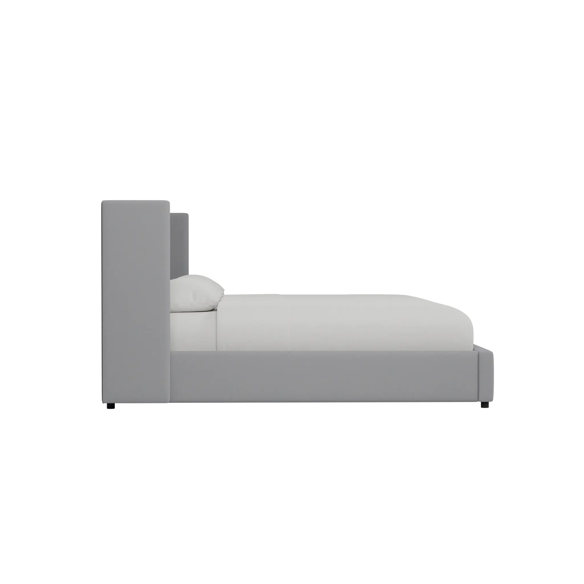 Captiva Delray Light Gray 48" Upholstered Shelter Bed Captiva Delray Light Gray 48" Upholstered Shelter Bed