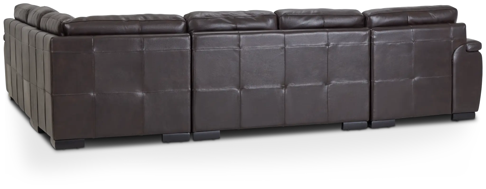 Braden Dark Brown Leather Medium Left Chaise Sectional Braden Dark Brown Leather Medium Left Chaise Sectional