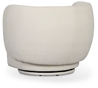 Celeste Light Beige Fabric Swivel Accent Chair