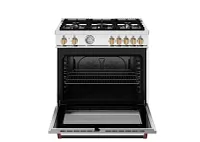 Bertazzoni Master Series White 36" Dual Fuel Range