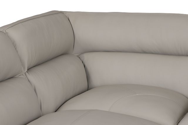 Blanca Gray Leather 8-piece Modular Sectional