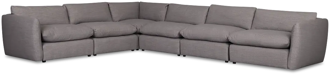 Serena Gray Fabric 6-piece Modular Sectional Serena Gray Fabric 6-piece Modular Sectional