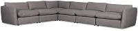 Serena Gray Fabric 6-piece Modular Sectional