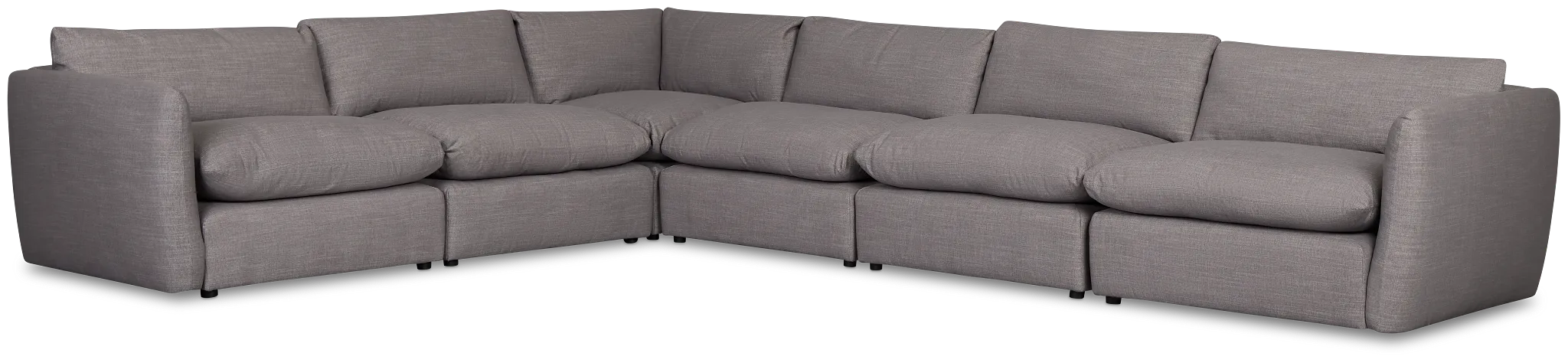 Serena Gray Fabric 6-piece Modular Sectional