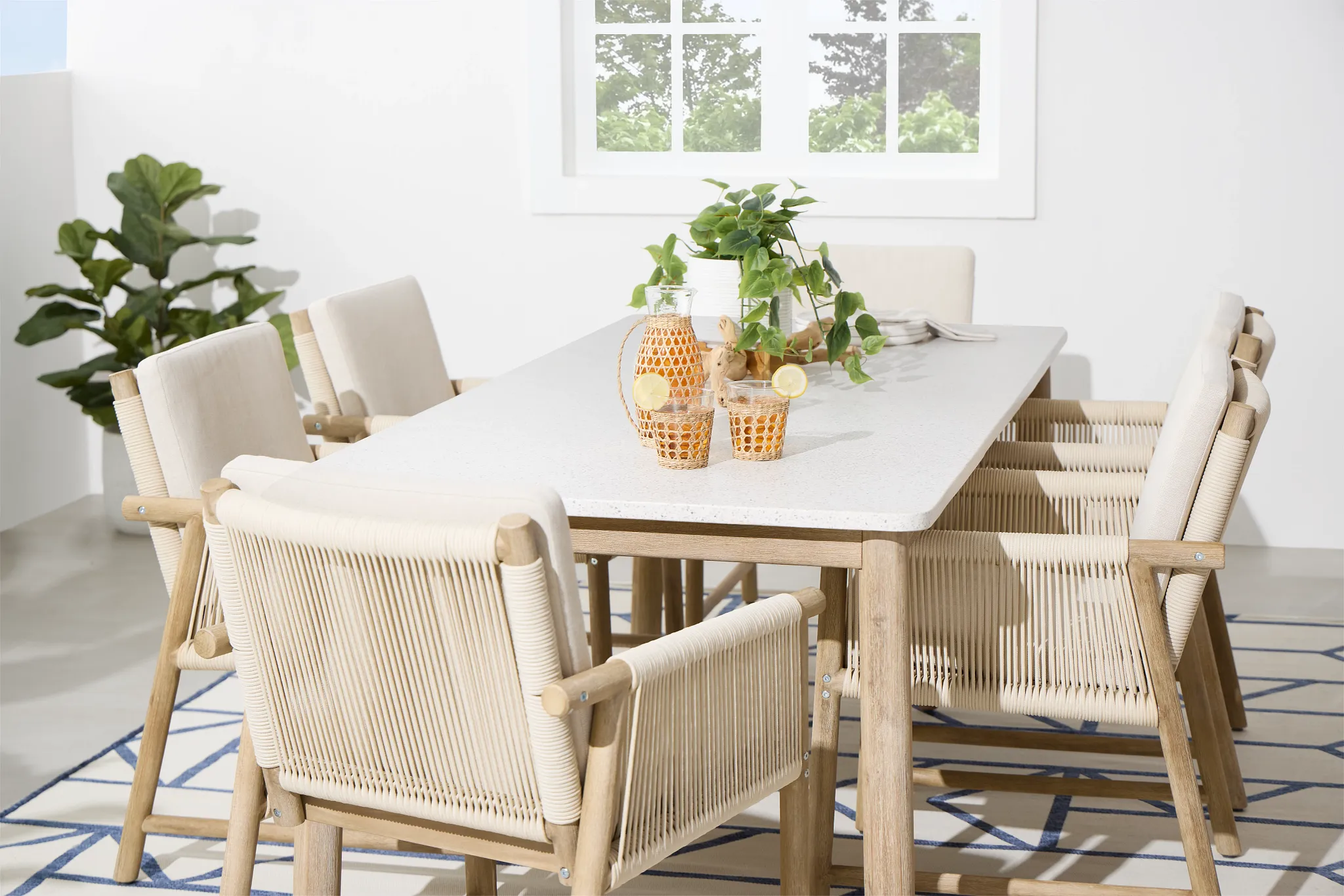 Azure Light Tone Cushioned Arm Chair