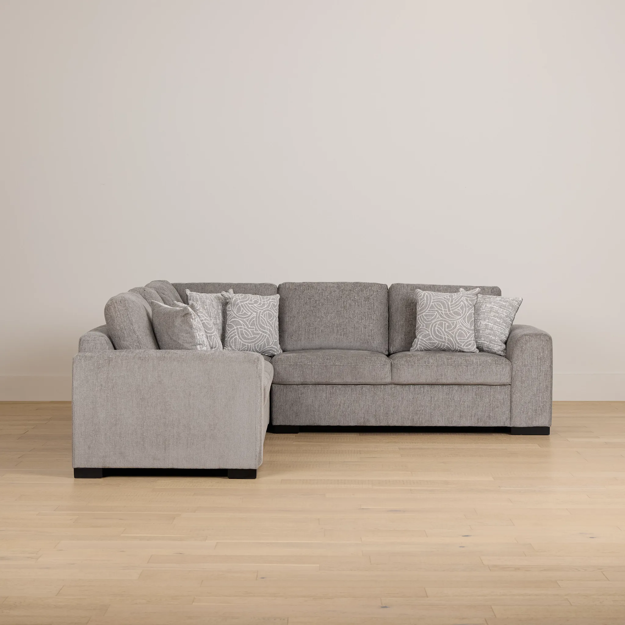 Blakely Gray Fabric Medium 2-arm Left Facing Sleeper Sectional