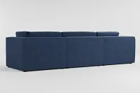 Destin Revenue Dark Blue Fabric 3-piece Modular Sofa