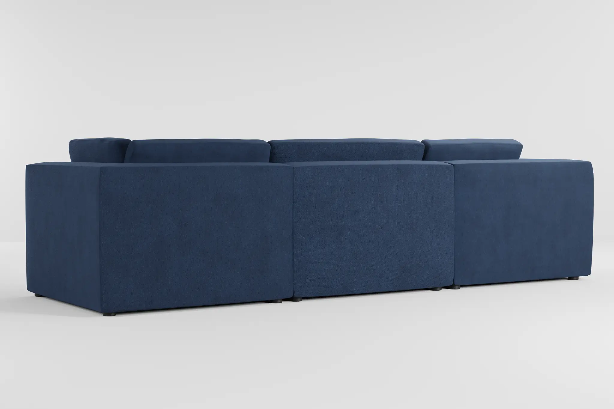 Destin Revenue Dark Blue Fabric 3-piece Modular Sofa Destin Revenue Dark Blue Fabric 3-piece Modular Sofa
