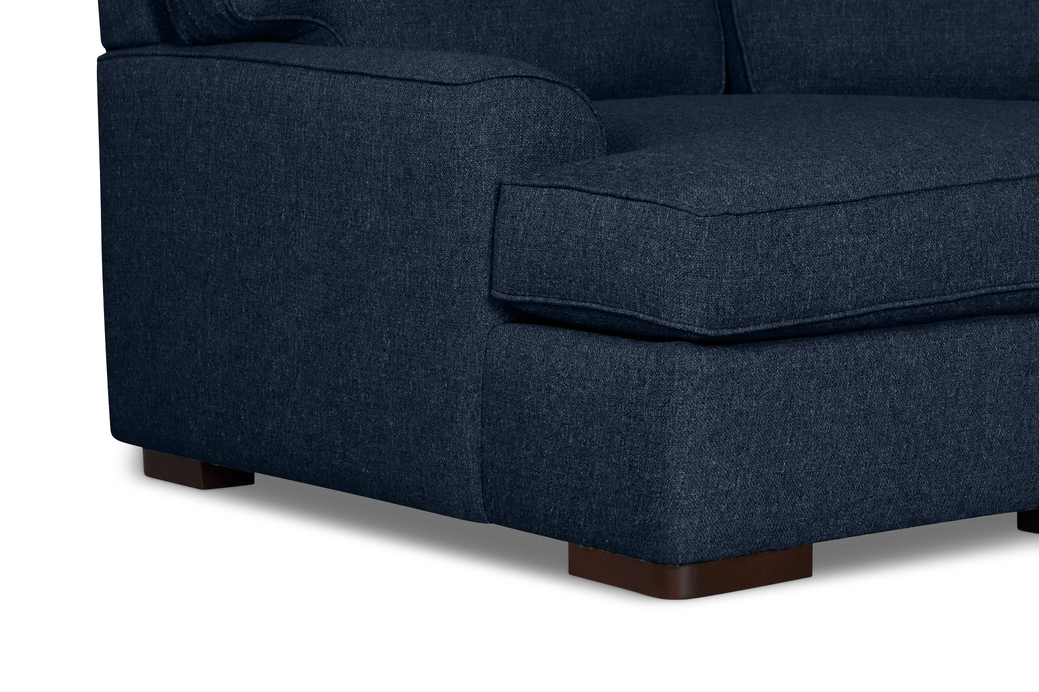 Sinclair Dark Blue Fabric Left Cuddler Cooling Memory Foam Sectional Sinclair Dark Blue Fabric Left Cuddler Cooling Memory Foam Sectional