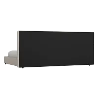 Grayton Revenue Beige 54" Upholstered Platform Bed