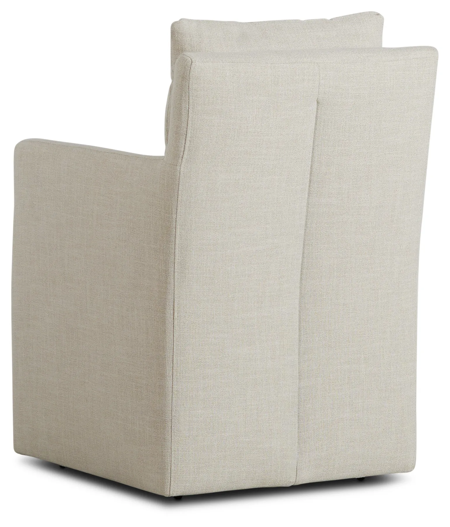 Auden Light Beige Castored Upholstered Arm Chair