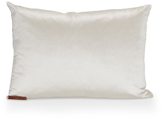 Leiana Blue Velvet Lumbar Accent Pillow