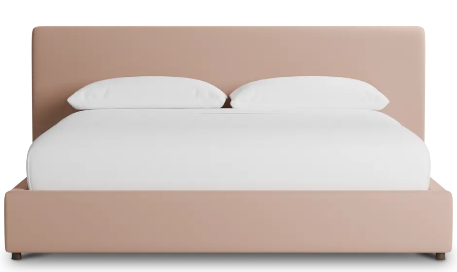 Grayton Joya Light Pink 44" Upholstered Platform Bed Grayton Joya Light Pink 44" Upholstered Platform Bed