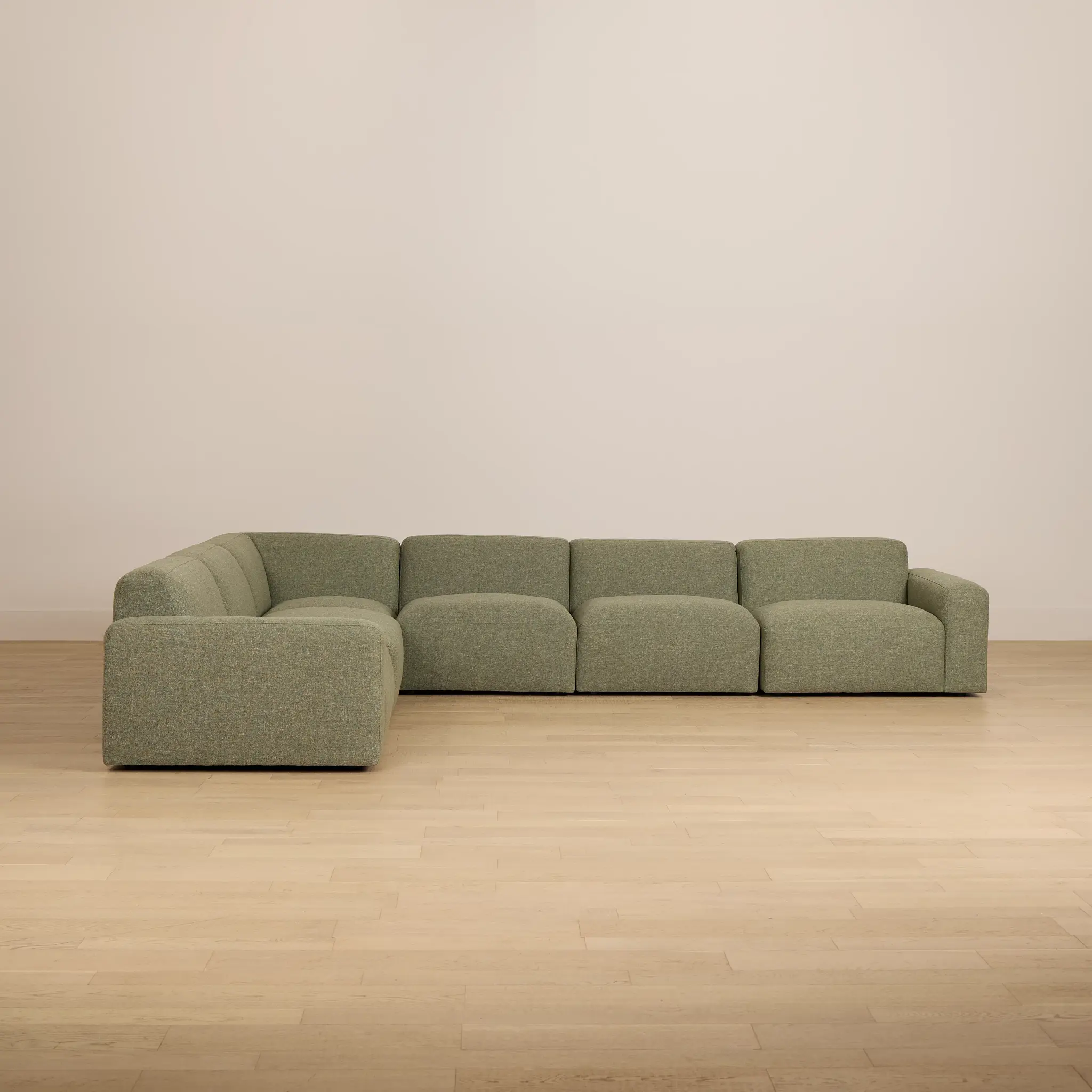 Baylor Green Fabric 6-piece Modular Sectional Baylor Green Fabric 6-piece Modular Sectional