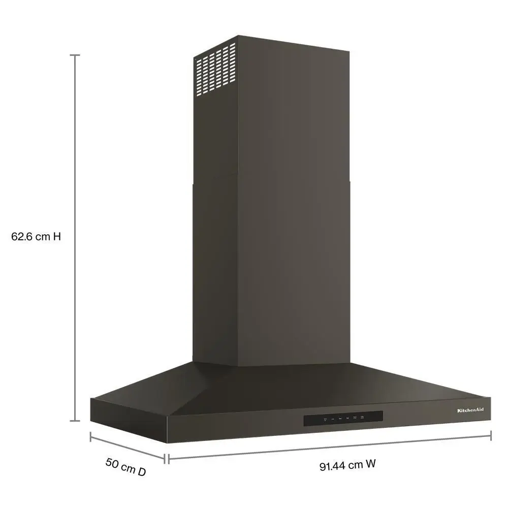 Kitchenaid 736 Series Black 36" Wall Mount Canopy Hood Kitchenaid 736 Series Black 36" Wall Mount Canopy Hood