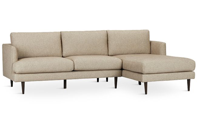 Easton Brown Fabric Right Chaise Sectional