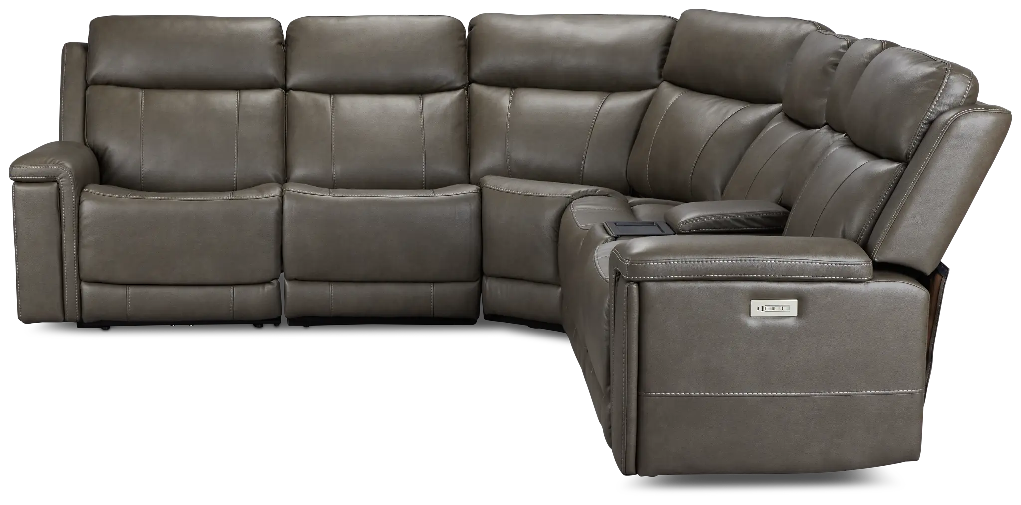 Jayden Gray Micro Medium Dual Power 2-arm Reclining Sectional Jayden Gray Micro Medium Dual Power 2-arm Reclining Sectional