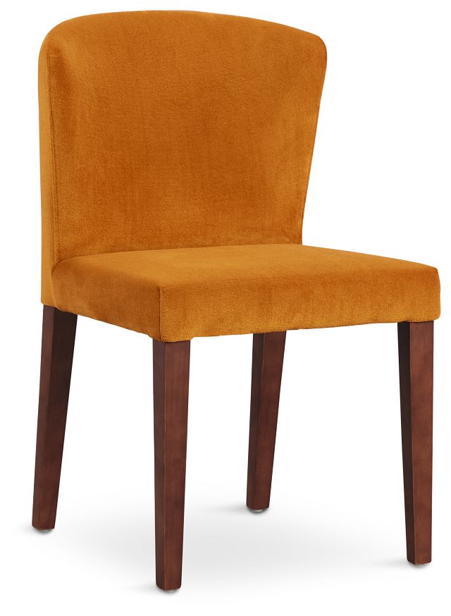 Bentley Yellow Velvet Upholstered Side Chair