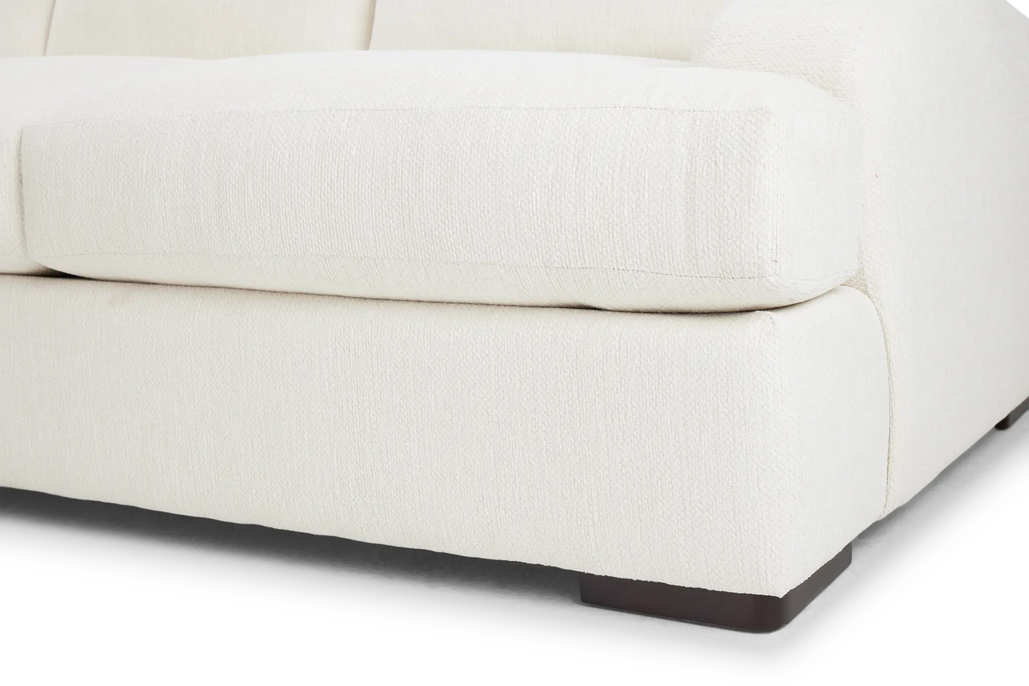 Alpha White Fabric Large Left Chaise Sectional Alpha White Fabric Large Left Chaise Sectional