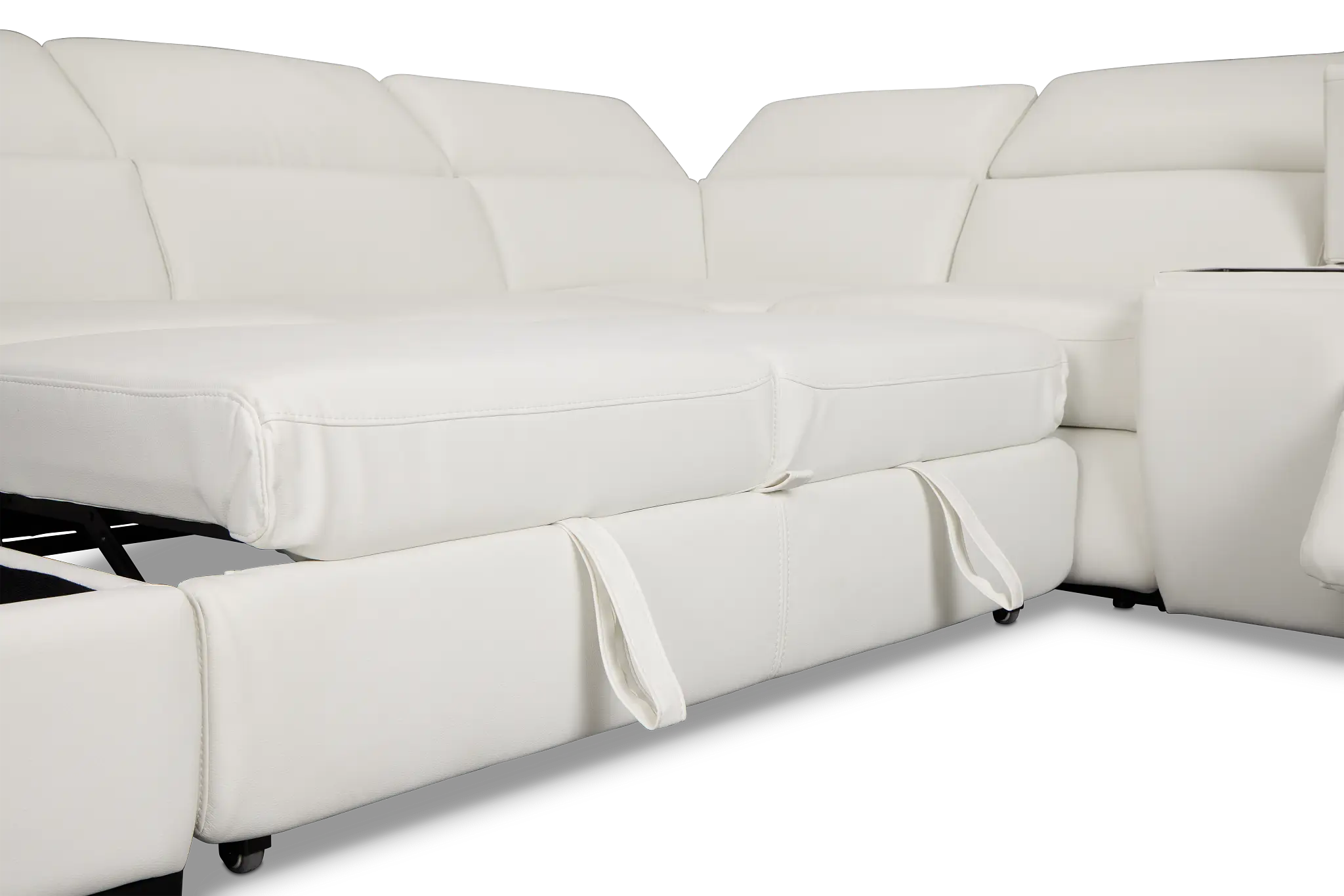 Melody White Storage Medium Left Dual Power Chaise Sleeper Sectional Melody White Storage Medium Left Dual Power Chaise Sleeper Sectional