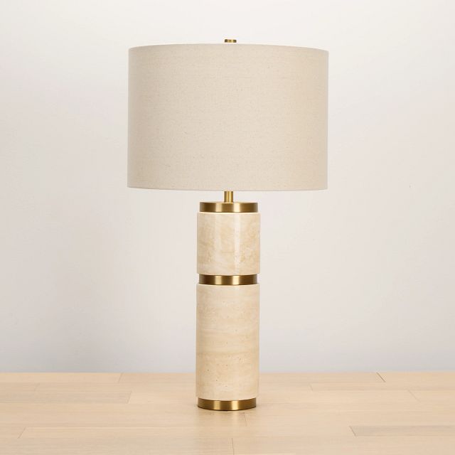 Zana White Stone Table Lamp