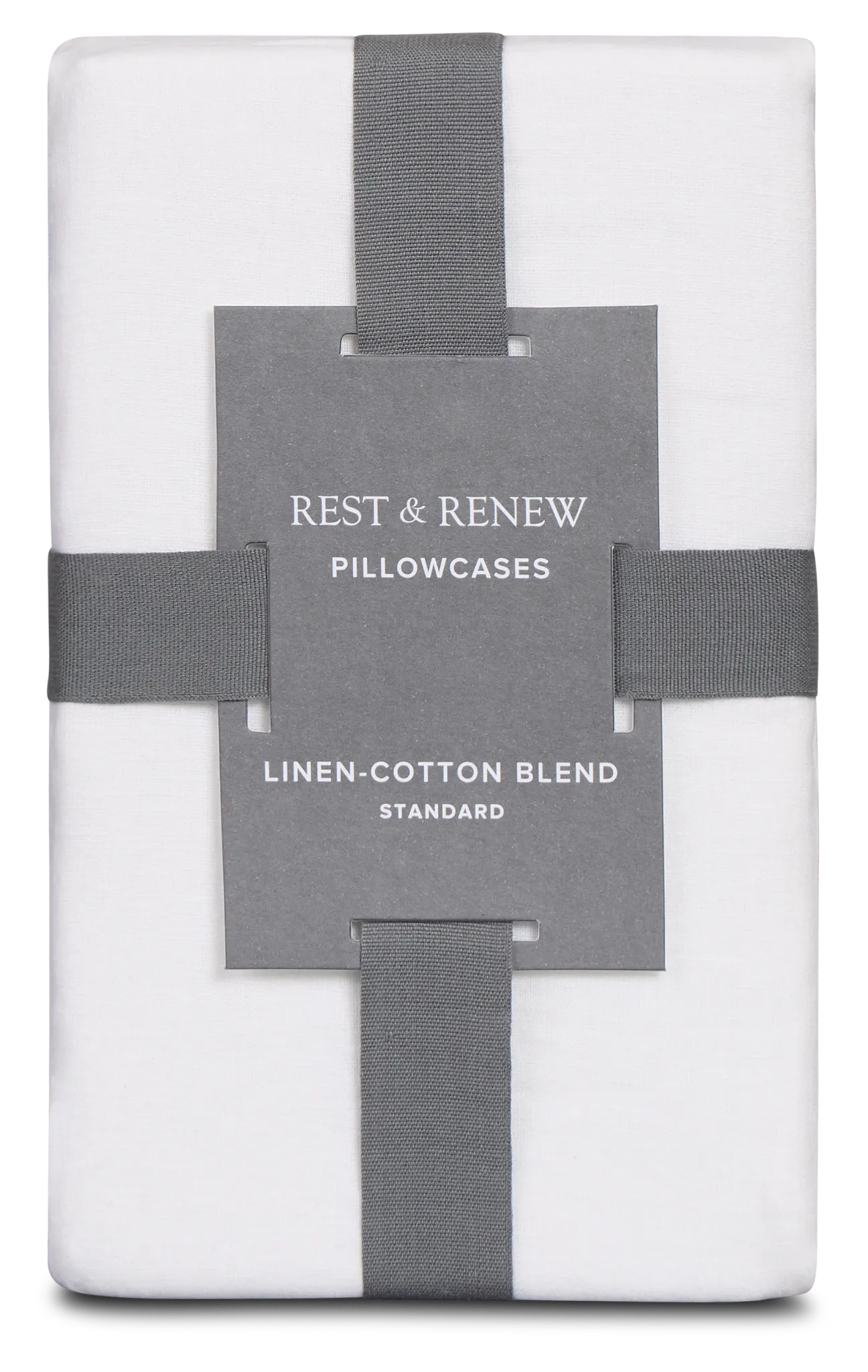 Rest & Renew Linen Blend White Set Of 2 Pillowcases