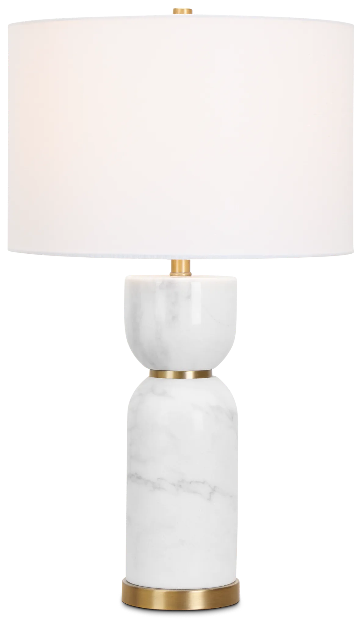 Everly White Marble Table Lamp