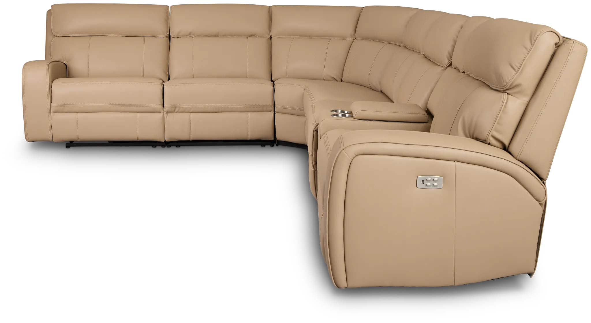 Rhett Taupe Micro Large Two-arm Power Reclining Sectional