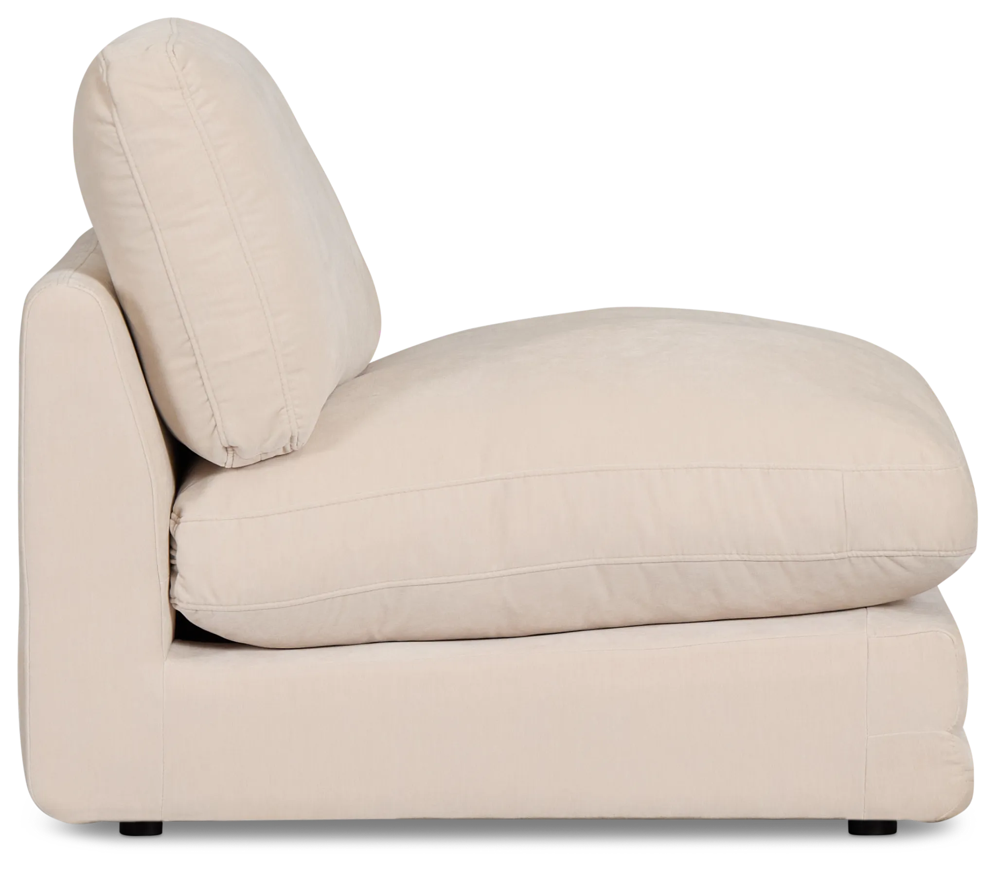 Jules Ivory Velvet Armless Chair