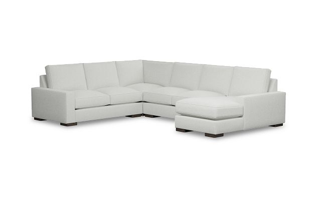 Edgewater Revenue White Medium Right Chaise Sectional