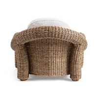 Cross Beige Woven Cushioned Chair