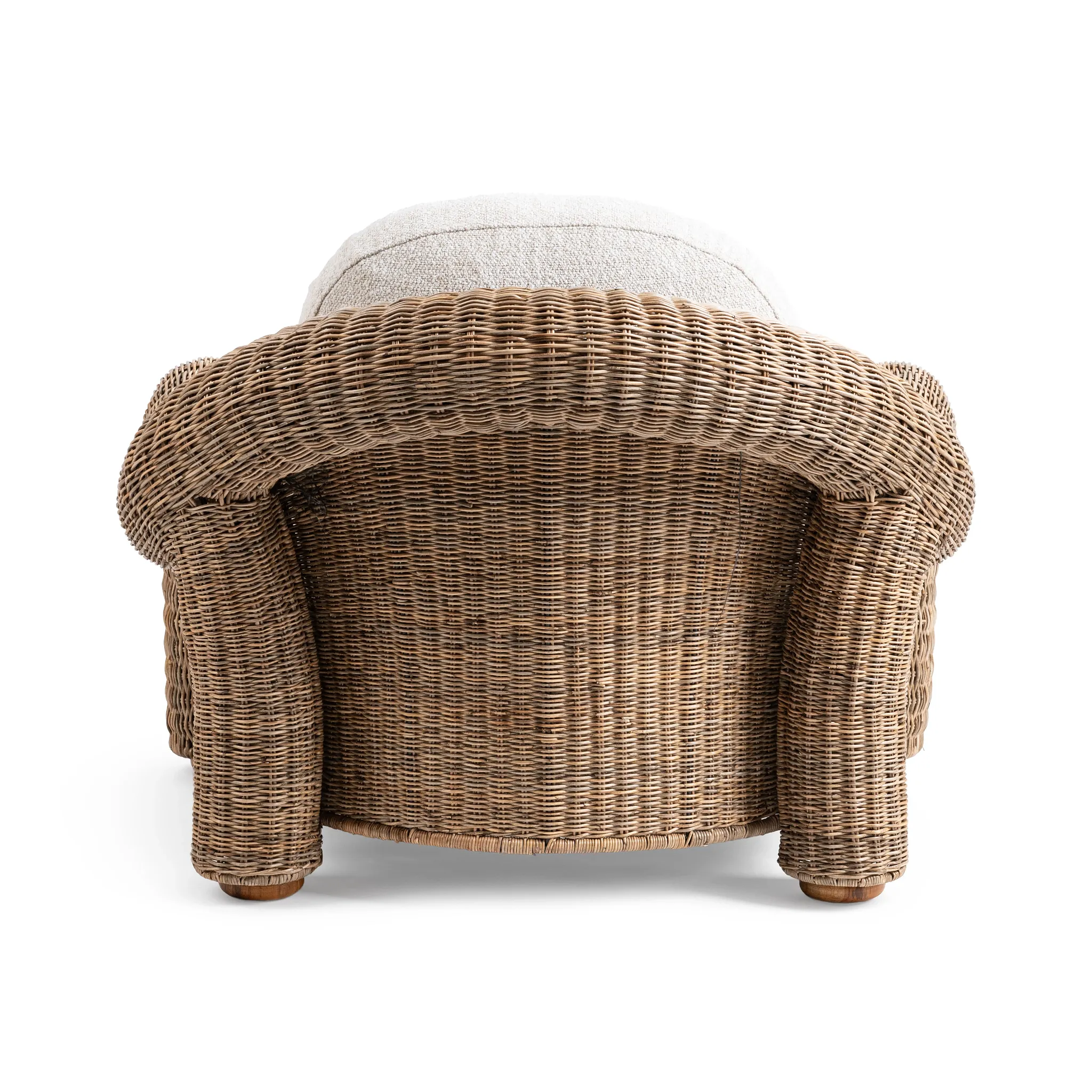 Cross Beige Woven Cushioned Chair
