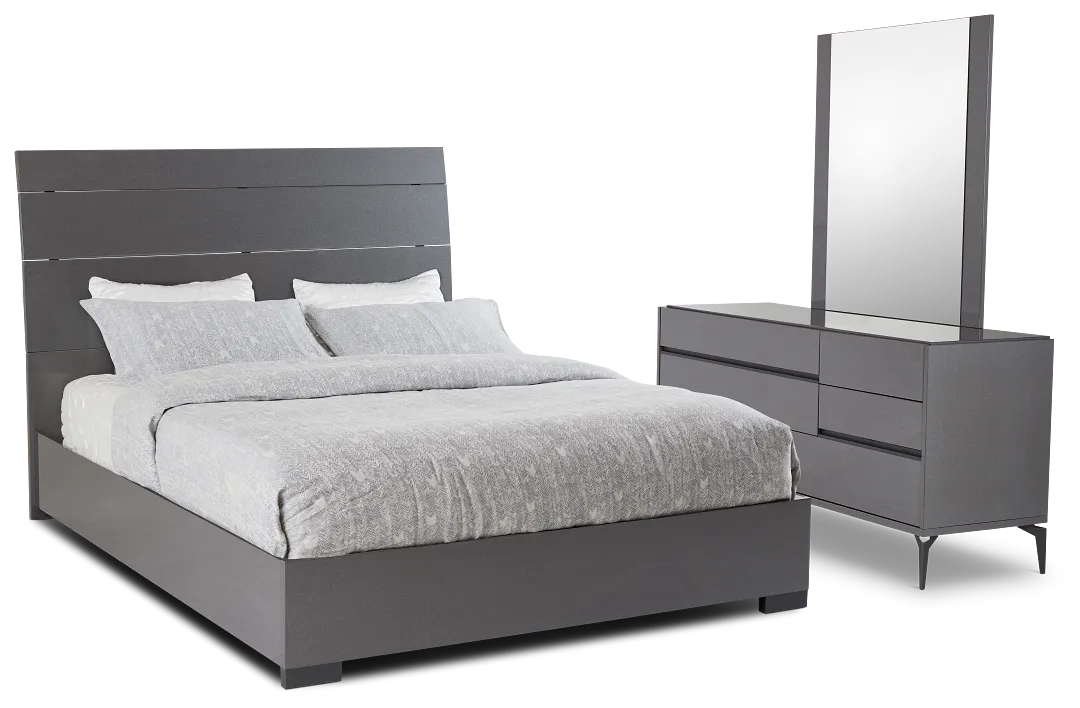Oslo Gray Platform Bedroom
