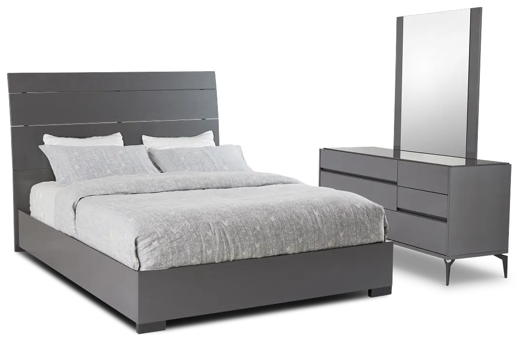 Oslo Gray Platform Bedroom Oslo Gray Platform Bedroom