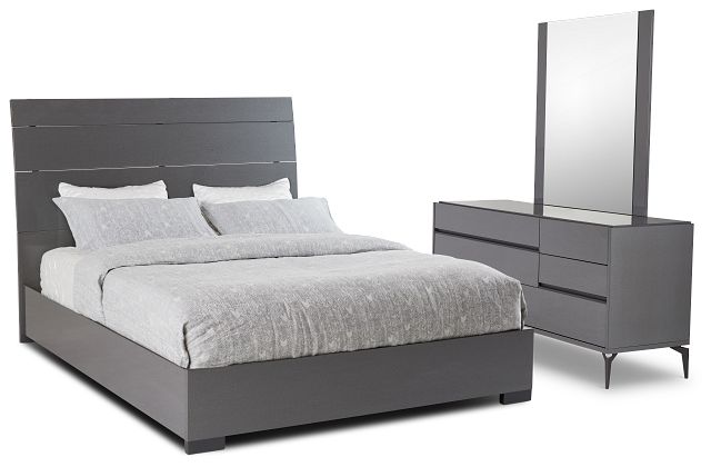 Oslo Gray Platform Bedroom