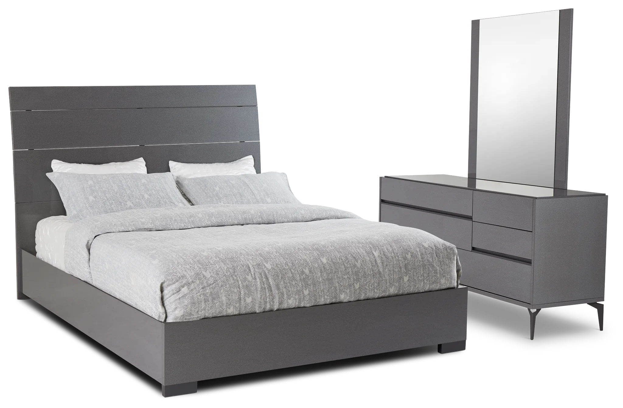 Oslo Gray Platform Bedroom