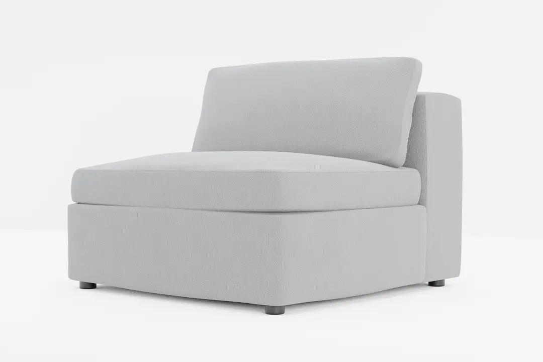 Destin Revenue Gray Fabric Armless Chair Destin Revenue Gray Fabric Armless Chair