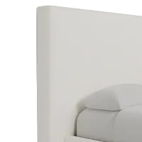 Grayton Gellar White 54" Upholstered Platform Bed