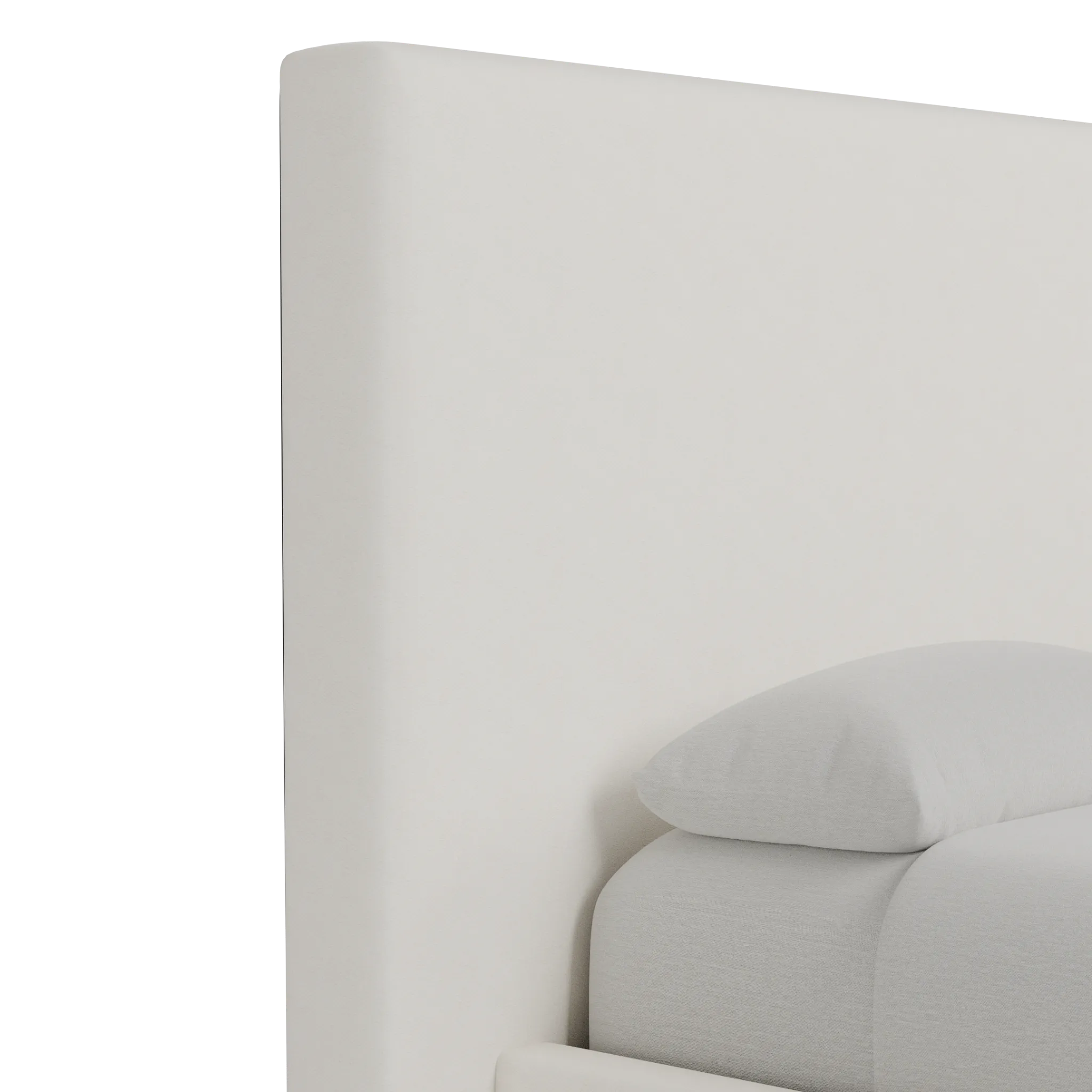 Grayton Gellar White 54" Upholstered Platform Bed