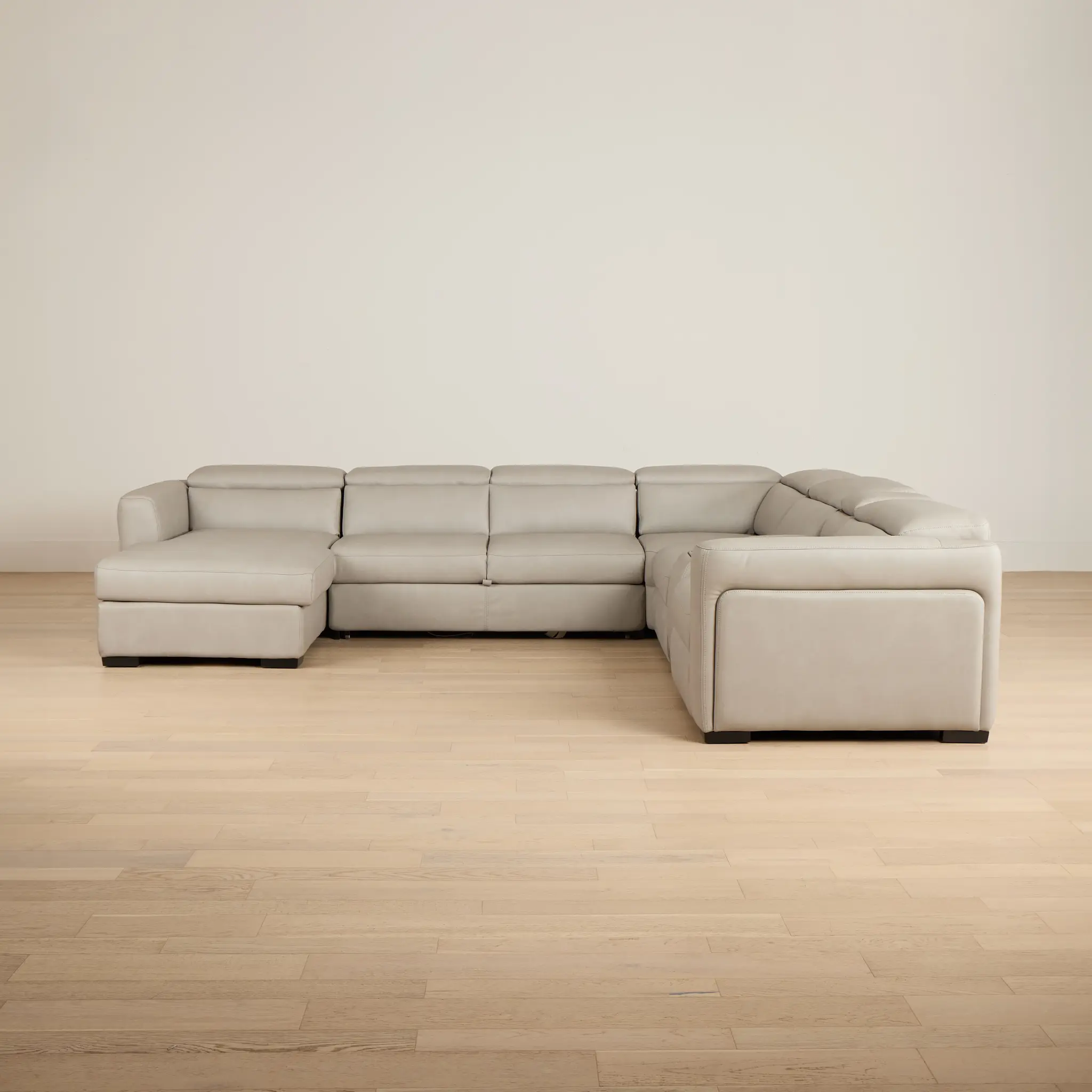 Melody Light Gray Storage Medium Left Dual Power Chaise Sleeper Sectional Melody Light Gray Storage Medium Left Dual Power Chaise Sleeper Sectional