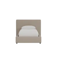 Grayton Maguire Ivory 44" Upholstered Platform Bed