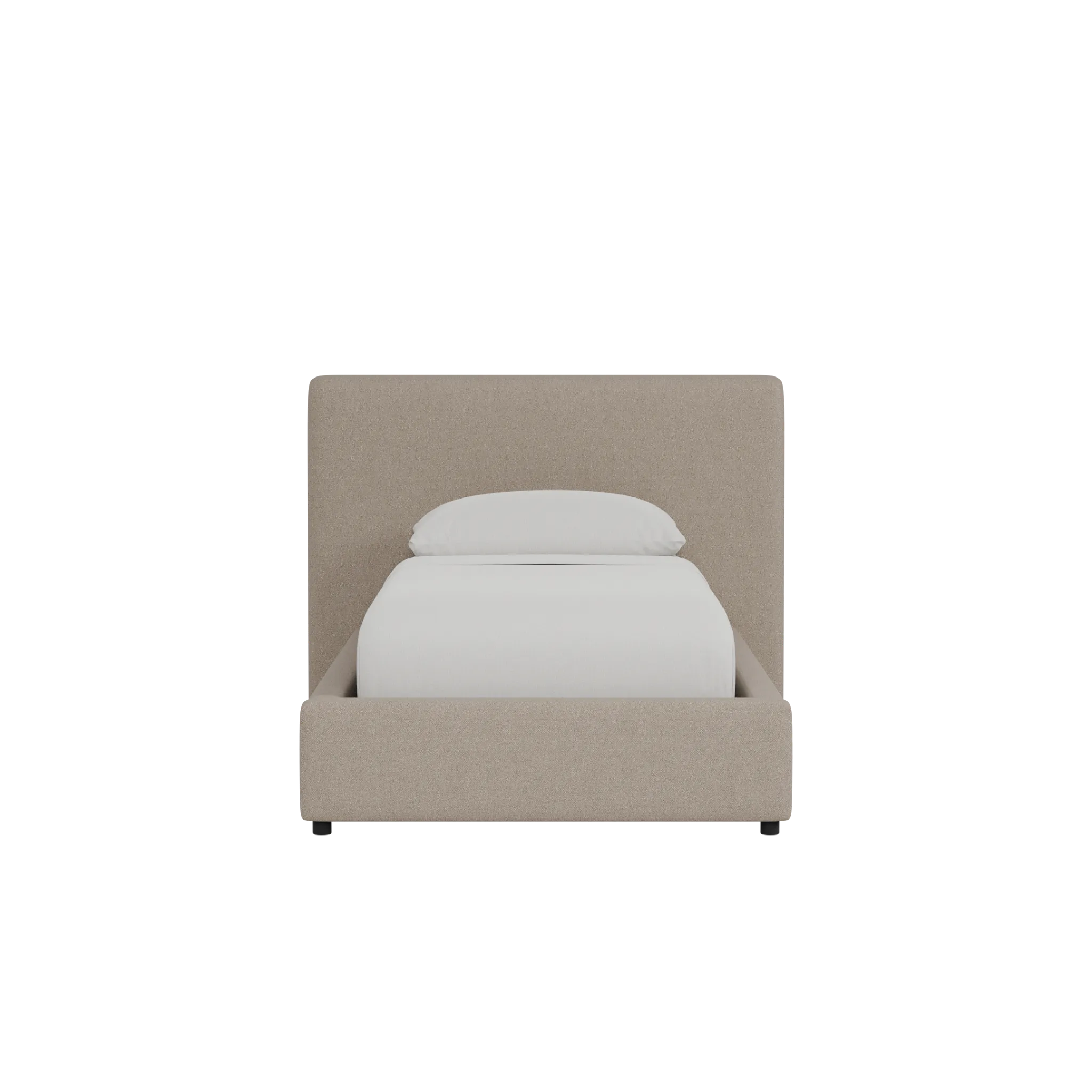 Grayton Maguire Ivory 44" Upholstered Platform Bed