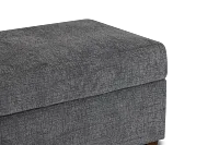 Pomona Gray Fabric Ottoman