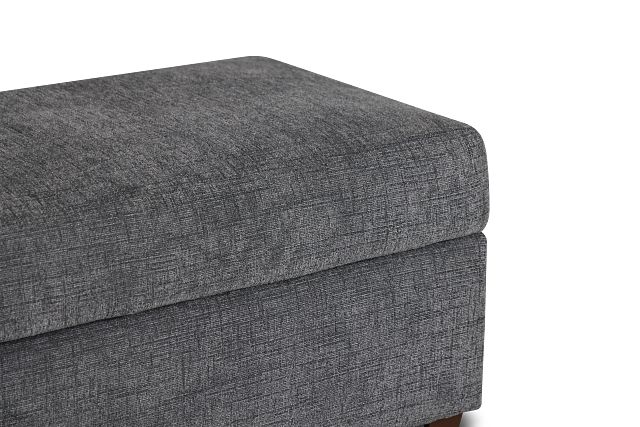 Pomona Gray Fabric Ottoman