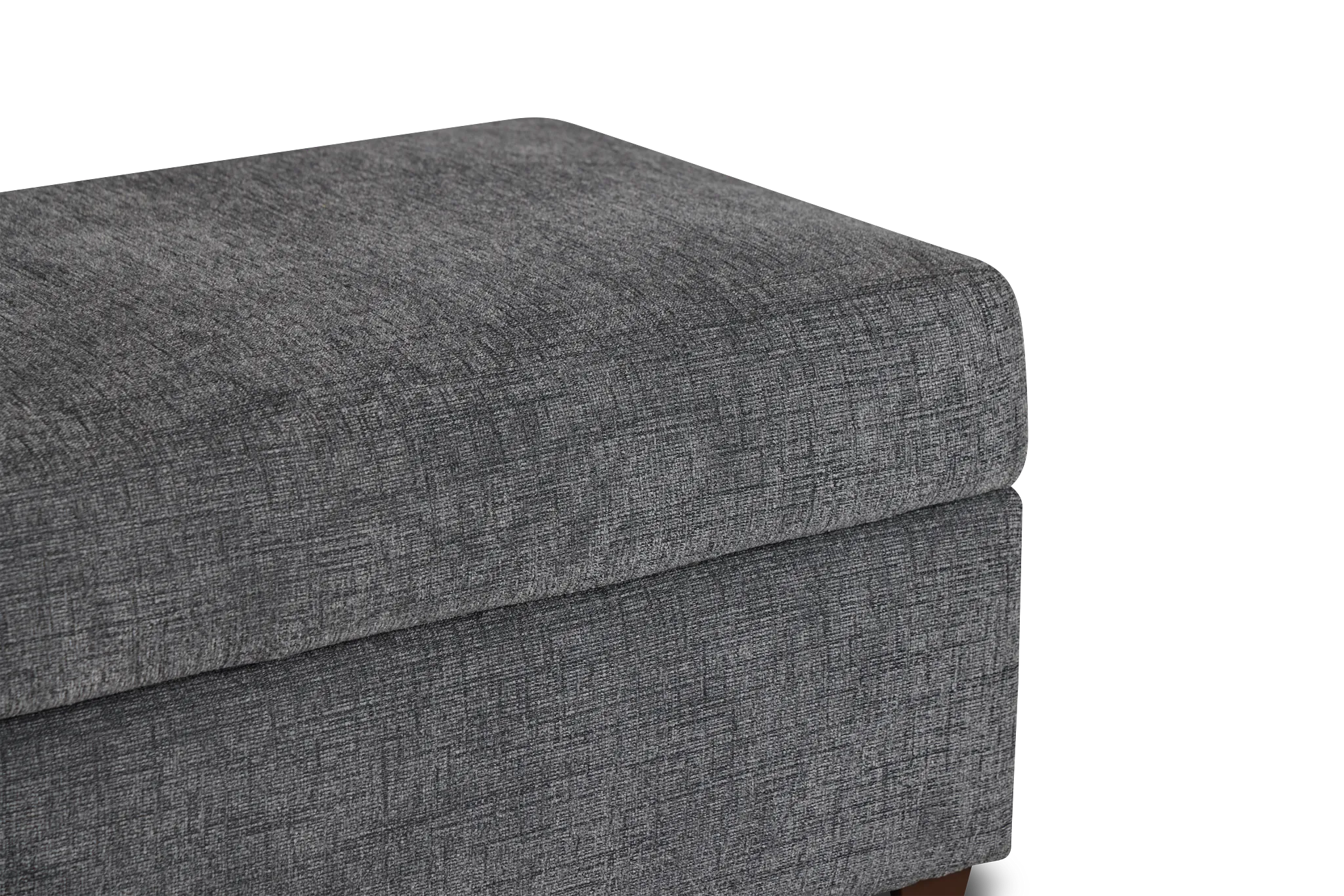 Pomona Gray Fabric Ottoman