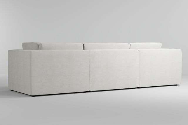 Destin Maguire Ivory Fabric 3 Piece Modular Sofa