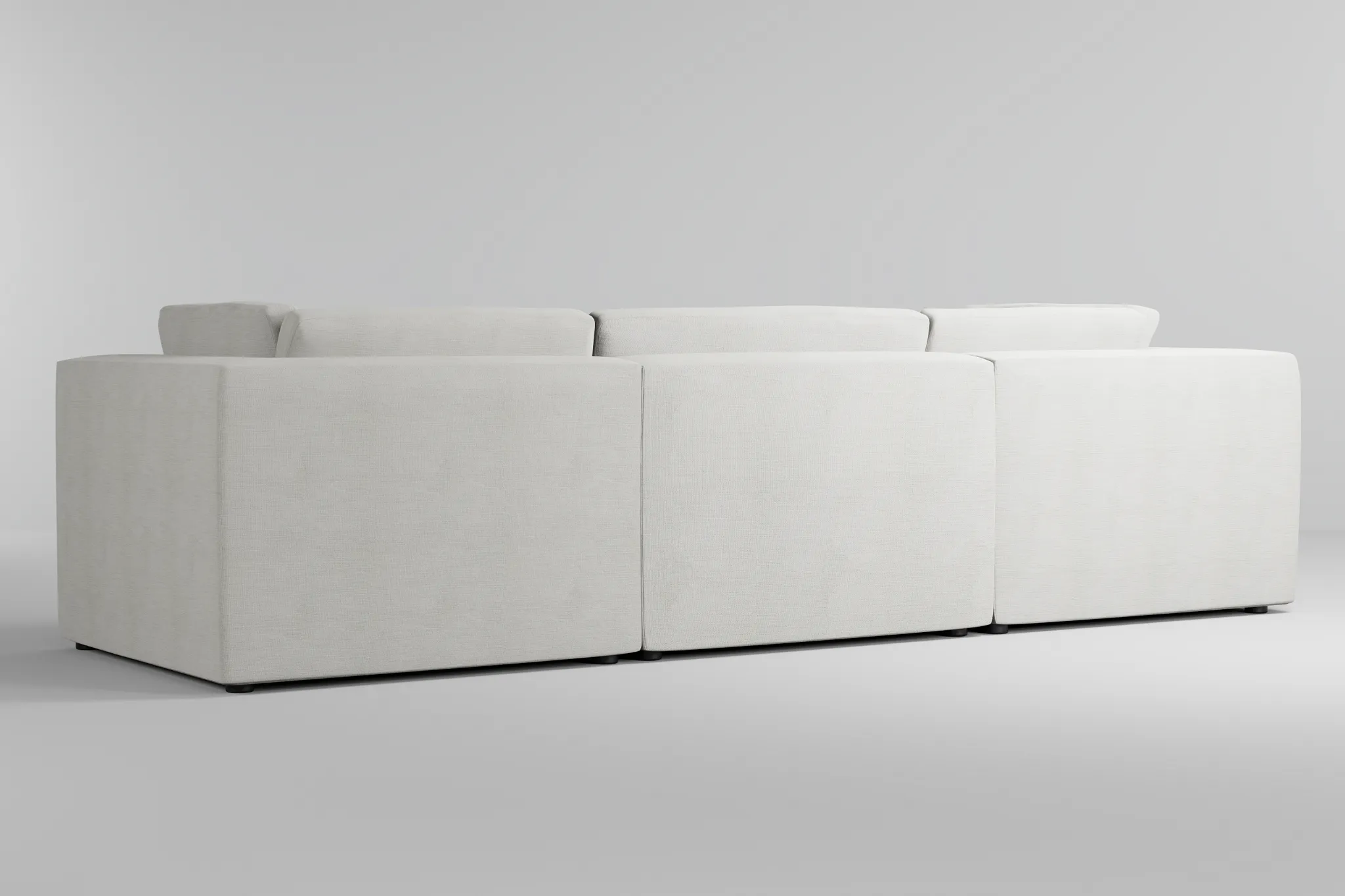 Destin Maguire Ivory Fabric 3-piece Modular Sofa